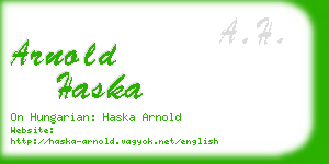 arnold haska business card